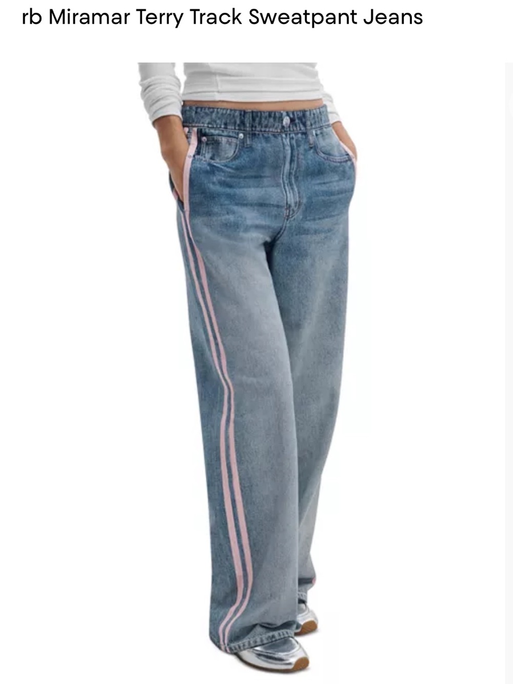 rag & bone Miramar Light pink stripe pant